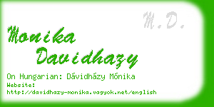 monika davidhazy business card