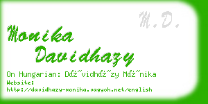 monika davidhazy business card